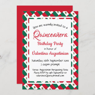 Invitación MÉXICO Quinceañera Cumpleaños Personalizado