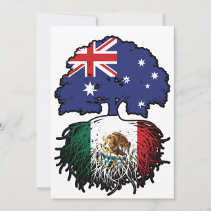 Invitación México Raíces de árboles australianos mexicanos