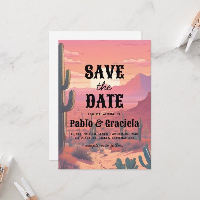 Invitación méxico salve la fecha (Anverso/Reverso In Situ)