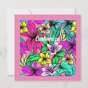 Invitación Mezcla de Flores Tropicales Thunder_Cove