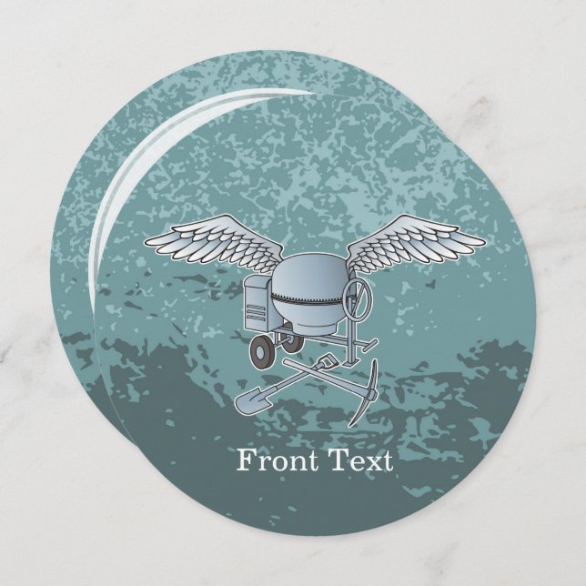 Invitación Mezcla de hormigón azul-gris (Anverso / Reverso)