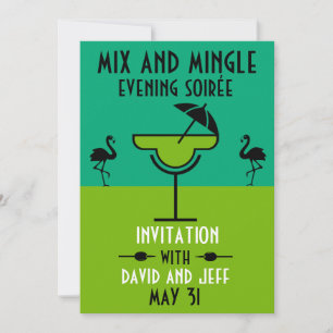 Invitación Mezcla Y Fiesta De Cócteles