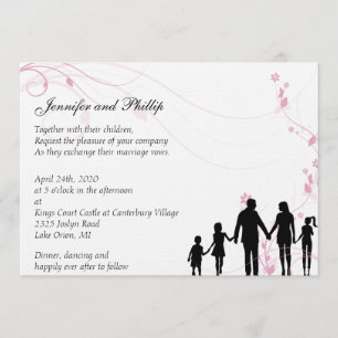 Invitación mezclada de la boda de la familia