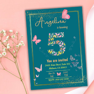 Invitación Mi ángel cumple cinco años: el cumpleaños de mi ma