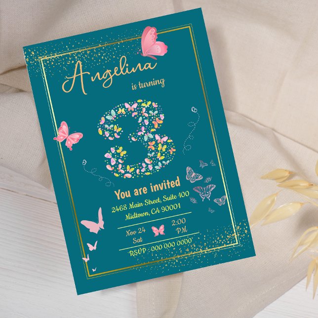 Invitación Mi ángel cumple tres años: el cumpleaños de mi mar (Subido por el creador)