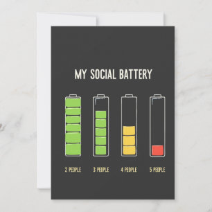 Invitación Mi batería social introverte el humor social
