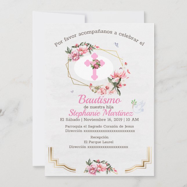 Invitación Mi Bautismo (Anverso)