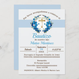 Invitación Mi Bautizo para niño