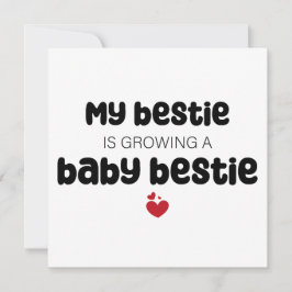 Invitación Mi bestie está creciendo un bebé bestial