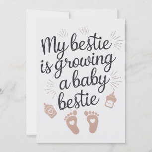 Invitación Mi Bestie Está Creciendo Un Embarazo Gracioso De B