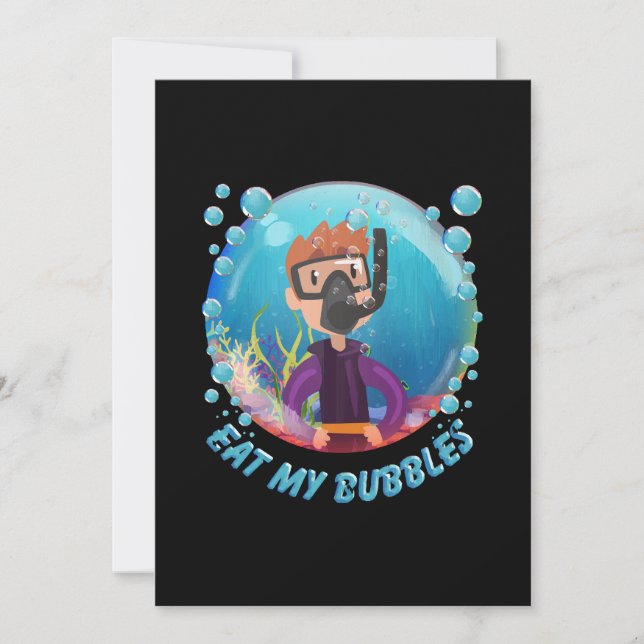 Invitación mi Buzo de Burbujas (Anverso)