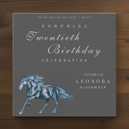 Invitación Mi caballo místico CUALQUIER fiesta sorpresa de cu