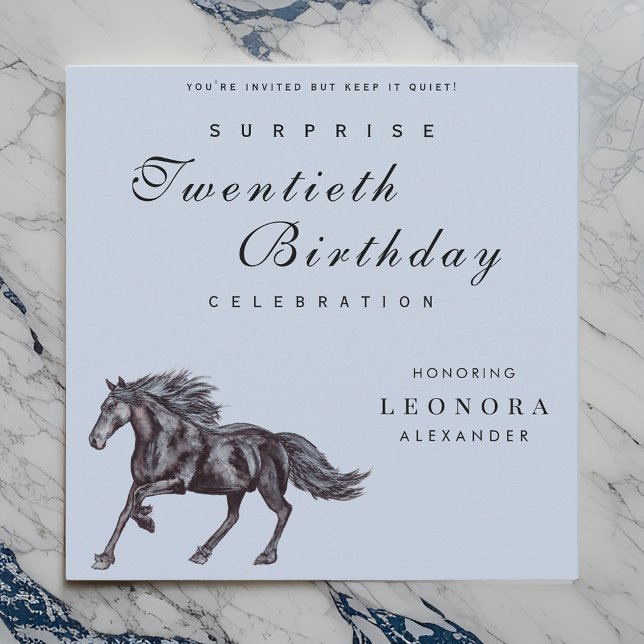 Invitación Mi caballo místico CUALQUIER fiesta sorpresa de cu (Subido por el creador)