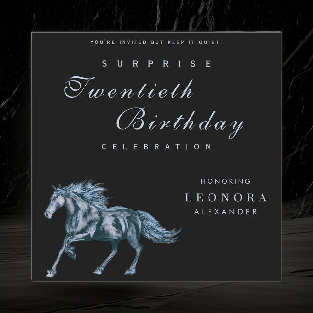Invitación Mi caballo místico CUALQUIER fiesta sorpresa de cu (Subido por el creador)