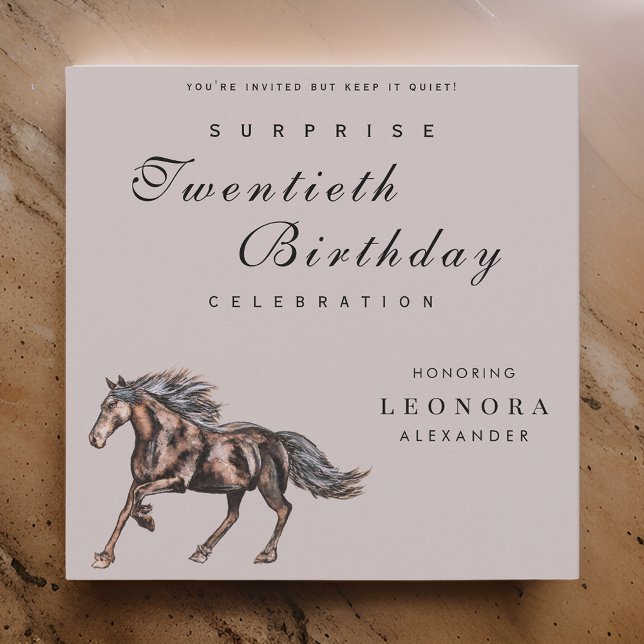 Invitación Mi caballo místico CUALQUIER fiesta sorpresa de cu (Subido por el creador)