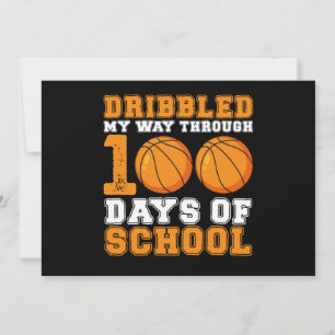 Invitación Mi camino a través del básquetbol escolar de 100 d