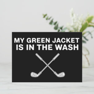 Invitación Mi chaqueta está en el lavado Amante del golf Maes