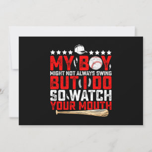 Invitación Mi chico puede no batear siempre pero yo sí así qu