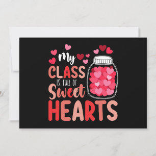 Invitación Mi Clase Está Llena De Corazones Dulces Día De San