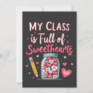 Invitación Mi clase está llena de profesores de San Valentín
