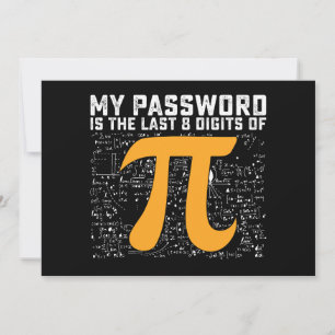 Invitación Mi Contraseña Es Los Últimos 8 Dígitos De Pi Day M