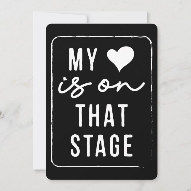 Invitación Mi Corazón Está En Ese Escenario Bailar Mamá Vinta (Anverso)