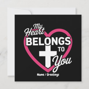 Invitación Mi corazón le pertenece a usted un regalo lindo pa
