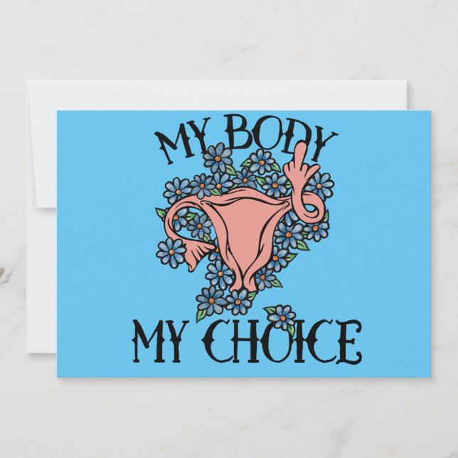 Invitación Mi cuerpo Mi elección Feminista Pro-elección (Anverso)