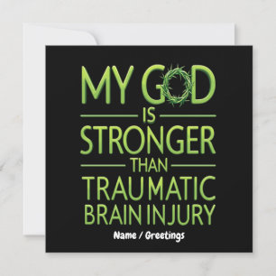 Invitación Mi Dios es Más Fuerte Que la Lesión Cerebral Traum