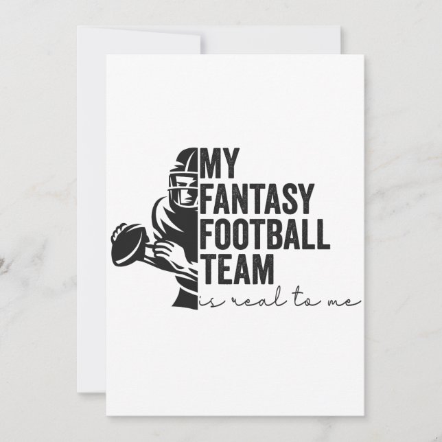 Invitación Mi equipo de fútbol de fantasía es real para mí re (Anverso)