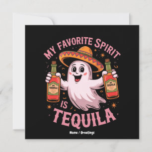 Invitación Mi espíritu favorito es el tequila de Halloween pa