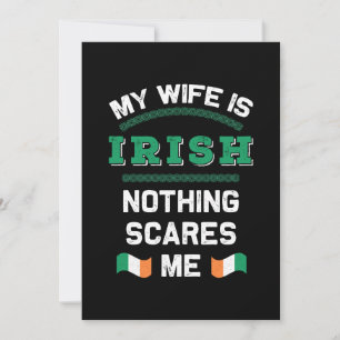 Invitación Mi esposa es irlandesa Eire Republic Irlanda Roots