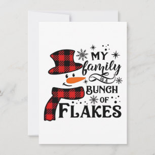 Invitación Mi familia es un montón de copos de nieve delicado