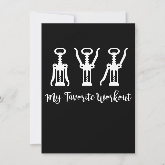 Invitación Mi Gimnasio de Idea de Amante del Vino Favorecido (Anverso)