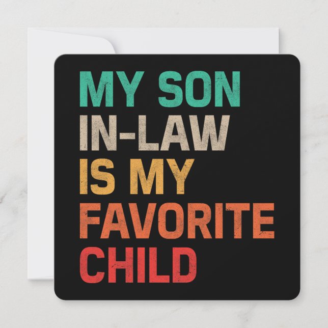 Invitación Mi Hijo De Derecho Es Mi Hijo Favorito. (Anverso)