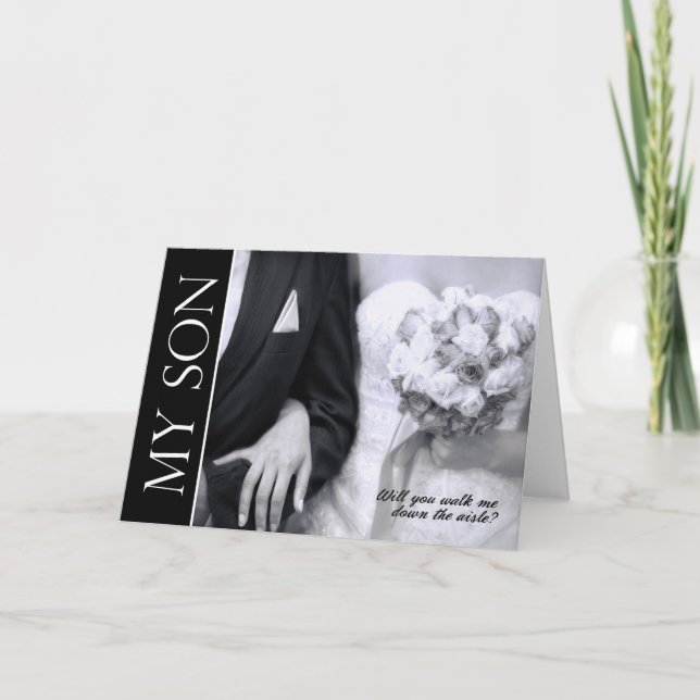 Invitación Mi hijo me guiará por el Boda de Aisle (Anverso)