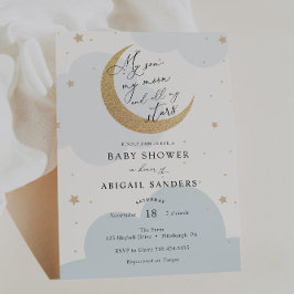Invitación Mi hijo, mi luna y todas mis estrellas Baby Shower