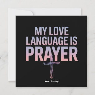 Invitación Mi Lenguaje De Amor Es Oración Jesús Diseño Cristi
