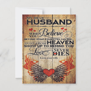 Invitación Mi marido regalo de cumpleaños   Carta Para El Mar