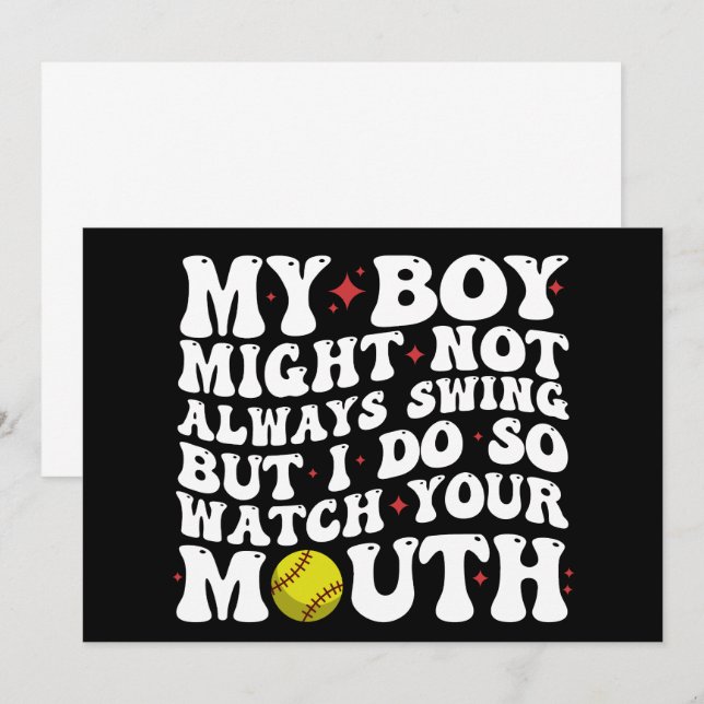 Invitación Mi Niño Puede Que No Siempre Se Estanque, Pero Lo  (Anverso / Reverso)