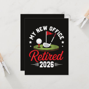 Invitación Mi Nueva Oficina Jubilado 2026 Golf Jubilación