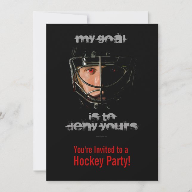 Invitación Mi objetivo (granito de hockey) (Anverso)