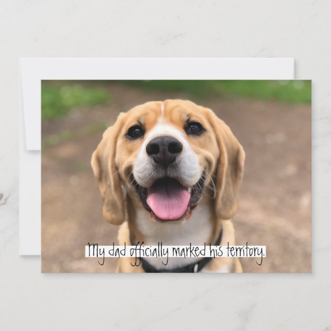 Invitación Mi papá marcó oficialmente su territorio (Anverso)