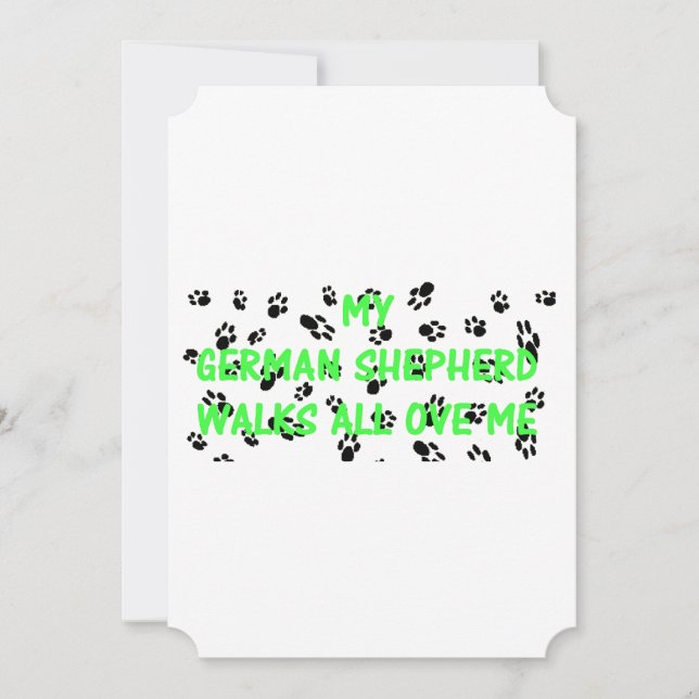 Invitación Mi pastor alemán me pisotea (Anverso)