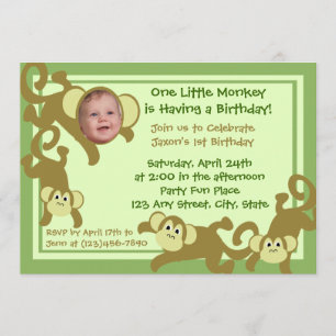 Invitación Mi pequeño mono