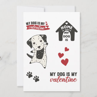 Invitación Mi Perro Es Mi Perro Dalmático De San Valentín