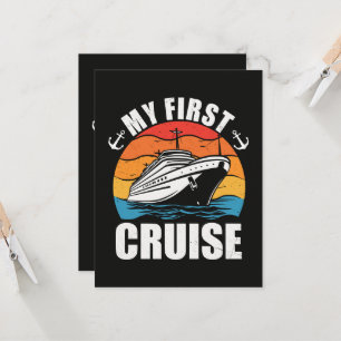 Invitación Mi primer crucero Divertido crucero de vacaciones 
