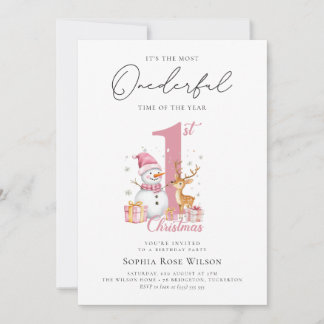 Invitación Mi primer cumpleaños de Navidad