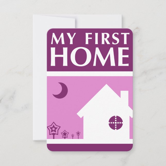 Invitación mi primer hogar (mod mauve) (Anverso)