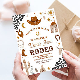 Invitación Mi primer Rodeo Cowboy Ranch Southwestern Cumpleañ